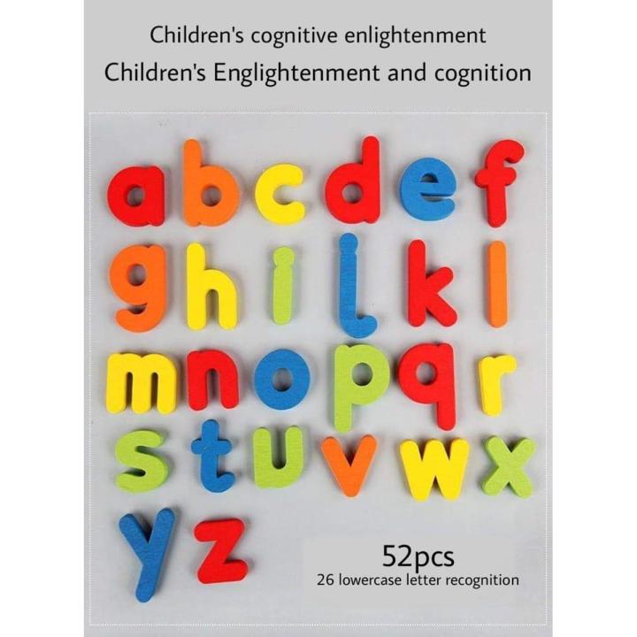 1 【Happier】 Uniheart Kids Puzzle Toy, Wooden Cardboard English Spelling Alphabet Game Early Education Educational