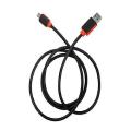 Warner Lightning Data Cable for android 1.2 Meter Micro USB 3.0 Fast Charging + Data Cable Samsung / HTC / Infinix / Xiaomi // Oppo / Huawei - Black & Red. 