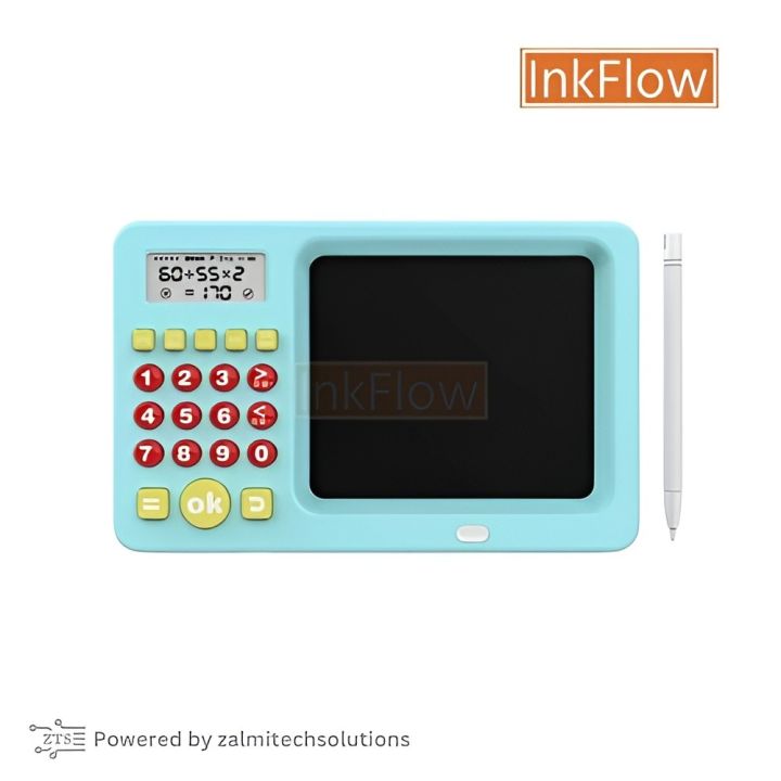 2 in 1 LCD Ruffpad Writing and Calculator Tablet with Pen for Early Educational Math Learning Games Drawing Tablet , Birthday Gifts for Boys Girls Diwali Gifts (Multicolor)