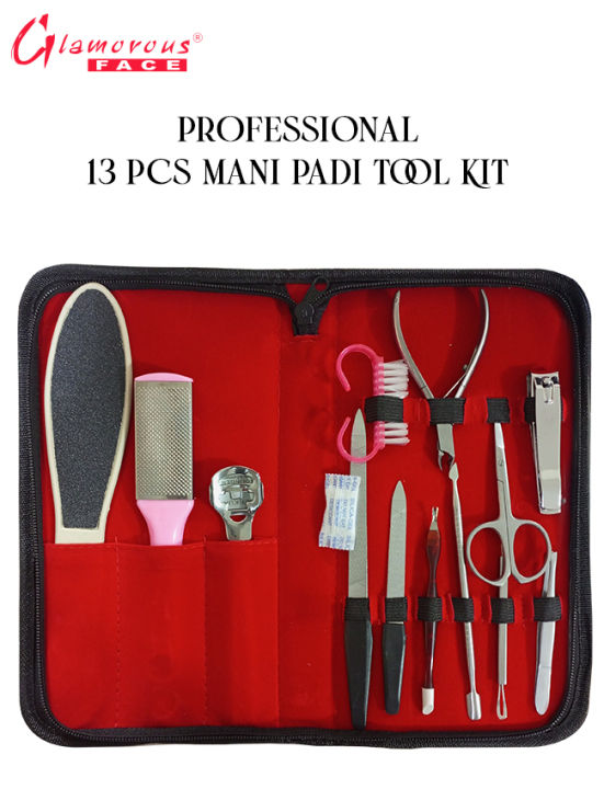Glamorous%20Face%2013%20Pieces%20Professional%20Mani%20Pedi%20Tool%20Kit,%20Manicure%20Set%20Nail%20Clippers%20Kit%20Stainless%20Steel%20Pedicure%20Tools%20Professional%20Grooming%20Kits%20Nail%20Care%20Tools%20for%20Travel%20or%20Home.%20-%20Image%205
