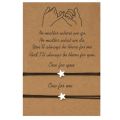 2pcs Fashion Adjustable Small Heart Bracelets Simple Creative Friendship Card Bracelet Star Gift Couple Bracelets Women. 
