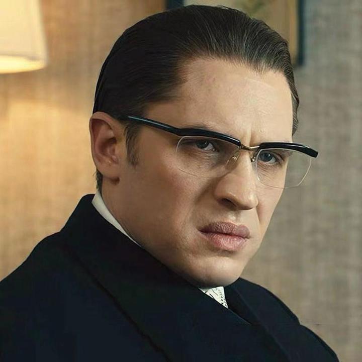 2021 Fashion Anti Blue Ray Half Luxury Eyeglasses Cool Tom Hardy Legend Style Men's Elegant Plain Glasses