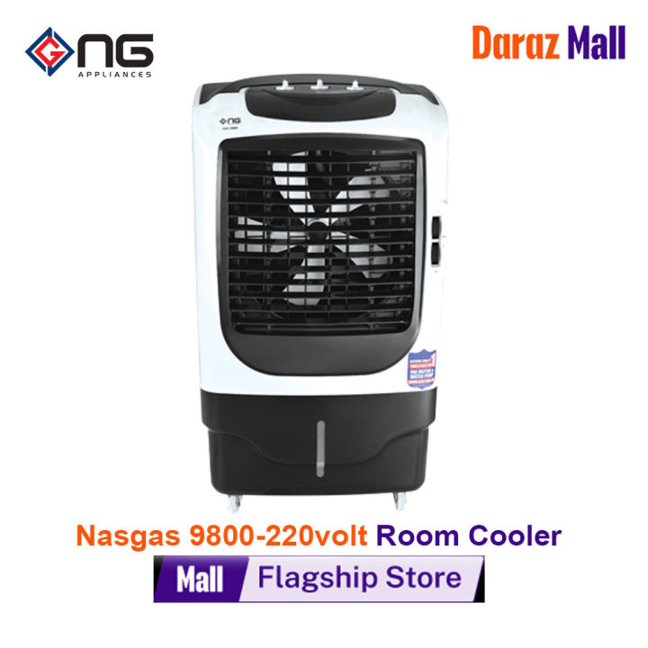 Nasgas Room Air Cooler Model NAC-9800 Unique & Stylish Design Cooling With ice Box