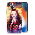 Nezuko Demon Slayer collage Anime Transparent Phone Case For iPhone 14 13 12 11 Pro Max XS X XR SE 7 8 Plus Lens Protect Cover. 