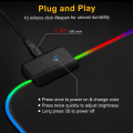 RGB Gaming Mouse / Keyboard Pad Large XXL Size - Extended Led Soft Cloth Mousepad Mat with Non-Slip Rubber Base & 14 Lighting Modes for Gamers, PC Computer, Laptop, Office - (800×300×4mm) -  RGB Gaming Mouse Pad – Illuminate Your Gaming Setup  - mouse pad. 