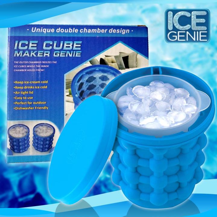 Ice Cube Box and Ice Cube Maker Bucket | Portable Silicone Ice Ball Maker | Space-Saving Ice Tray with Lid | Durable and Easy to Use for Home, Parties, and Travel