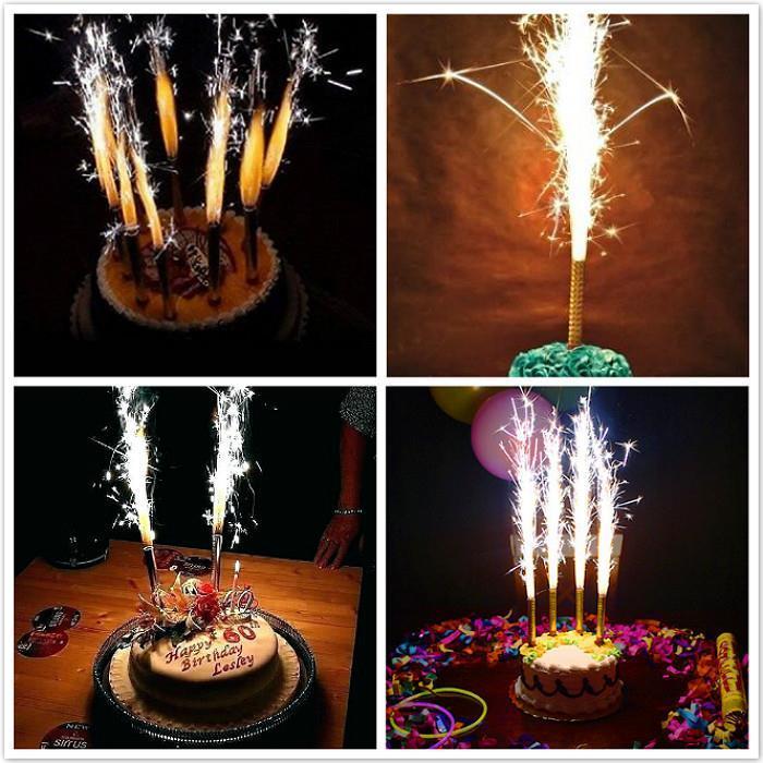 Pack of 3 Sparkks Candles for Happy  Birthday Cakes or Anniversary parties