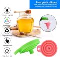 Kitchen Silicone Collapsible Funnel Set of 1,2,5,10 Large,Flexible-Foldable-Cooking-Food-Grade Funnels for Filling Small or Mini Bottles,Perfume,Filling Capsules,Fry Oil Filter,Essential Oil,Spice. 