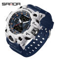 Sanda Military Industry Quality Trend Waterproof and Anti drop Multifunctional Outdoor Sports Watch SD6126-19. 