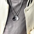 1pcs Tai Chi Paired Pendant Couple Necklaces For Lovers Best Friends Yin Yang Long Chain Necklace Fashion Jewelry Gifts. 