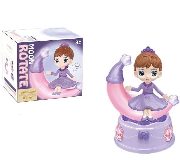 Rotating Moon Princess Doll With Music And Lights - Electronic Moon Rotate Barbie Doll Toy
