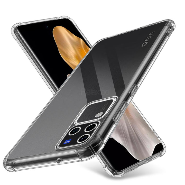 For vivo V30 Pro 5G Full Pack Thickened Airbag TPU Phone Back Cover for Vivo v30Pro Transparent Soft Shell Dust Case