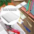 40 PCS Acrylic Bookmark Blank Clear DIY Unfinished Mini Book Markers. 