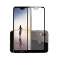 Huawei P20 Lite 6D GORILLA Glass Screen Protector Full Cover with Carbon Fiber Soft Edge, Black. 