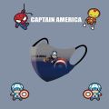10pcs New Sun Protection Children'S Mask Captain America Student Spider Man Face Shield Dust Prevention Anti-UV Face Mask. 
