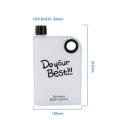 New stylish A5 memo paper bottle flat portable notebook water bottle school activities outdoor sports utensils. 