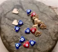 Fashion Hot Heart Pendant Evil Eye Charm For Women For DIY Bracelets Necklaces Jewelry Making Findings. 