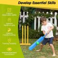 Cricket Bat Kids Cricket Set Plastic Cricket Bat and Ball Set for Kids Cricket Bat and Ball Beach Cricket Stand Kit for Kids 4-6 Children Toddler Sports Hand-Eye Coordination Cultivation Sports Game. 