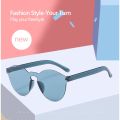Cermin Mata Spek Mata Viral Round Fashion Frameless Lens Sunglasses For Men/Women. 