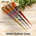 Colour Chem Sparkle Glitter Gutta Cone Outliner for Diyas & Various Surfaces: Silk Fabric, Organza, Wood, Leather, Stone, Canvas, Metal, Terracotta, Glass, and More. 