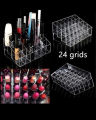 24 Grid Plastic Lipstick Transparent Jewelry Storage Box Makeup Organizer Holder. 