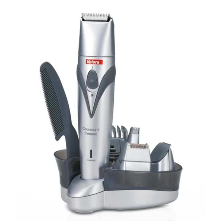 Valera Contour X Ceramic - Hair Trimmer - Beard Trimmer - Hair Specialist - Trimmer Set - Moustache Trimmer - Grooming Kit For Men - 4 Blade Sets - Model 625.01 - Grey