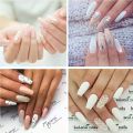 100 pcs Transparent/White Ballerina Fake Nails Coffin/Square/Almond Artificial Nails Medium Size Acrylic Nails for Nail Art Decal Full Cover Nail Tips 10 Size Transparent Fake Nails. 