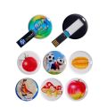 4GB 8GB 16gb 32gb Round credit card usb flash drive with full color logo printing custom usb flash drive (Over 10 Pcs free Logo). 