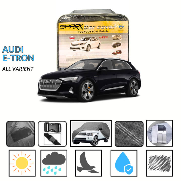 AUDI E-TRON Series Car Top Cover| High Quality Water Proof Top Cover for AUDI E-TRON  | PVC Cotton Fabric AUDI E-TRON Cover | Genuine Luxury Car Top Cover