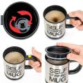 Self Stirring Coffee Mug Cup - Electric Stainless Steel Automatic Self Mixing & Spinning Home Office Travel Mixer Cup. 