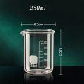 Glass Beaker Set - 100ml, 250ml, 500ml, 1000ml - Borosilicate, Heat Resistant, Graduated Measuring Cups for Lab, Chemistry, Baking, Perfume, Candle Making & DIY Experiments. 