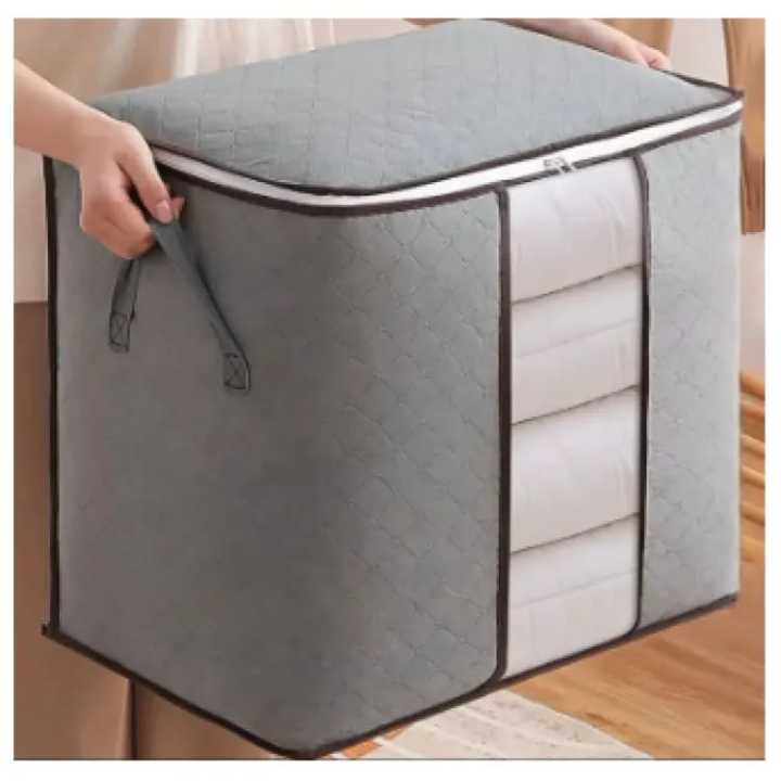 Improved Quality LARGE Storage Bags Organizers Portable Bamboo Clothes Blanket Large Folding Bag