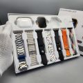 Original i20 Ultra 2 Max Suit Smartwatch with AIIRPODS Pro, Silicone Case, and 7 Straps. 