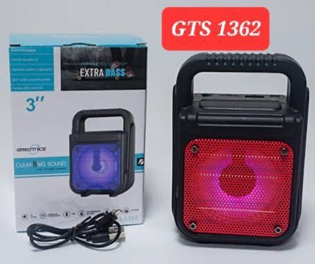 Mini Wireless Bluetooth GTS-1362 "3" inch Speaker With FM Radio & Lightning Effects+Speaker Bluetooth Portable+Mini Speaker Easy to PicK