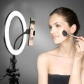 26cm Ringlight with Full Size 7ft Tripod Stand & Mobile Holder | Best Makeup LED Selfie Light for TikTok, YouTube, Videography & Photography | Dimmable USB Ring Light for Studio Lighting. 