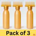 Openi - 3 Pcs - 150 ml Hair Oil Bottle with Comb for Hair Coloring, Shampoo, Oiling, Dye and Scalp Treatment - Home, Salon, Beauty Parlour, Hair Dresser, Barber (Empty Bottle ). 