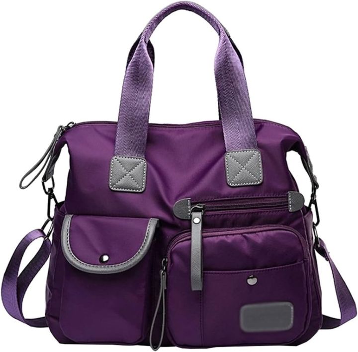 Women's%20Oxford%20Cloth%20Shoulder%20Bag%20%E2%80%93%20Waterproof%20Nylon%20(Purple)%20-%20Image%202