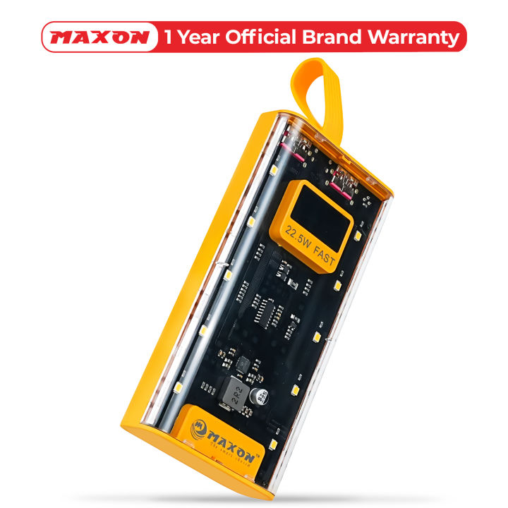 Maxon Z-10PD 10000mAh Power Bank | Fast Charging |  22.5W Output | Transparent Body | iPhone & Android Compatible | PD Output