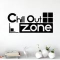 size - 2 x 1 feet - Chill out zone Relax Quote stylish room self adhesive wall stickers , vinyl for Kithcen , Restaurants, terrace, balcony, tea , coffee corners, cafe, home decor lovers - Lucky garnet. 
