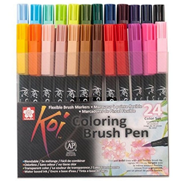 Sakura Koi Coloring Brush Pen Set OF 24 XBR-24 | Daraz.pk
