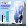 Tecno Spark 20 Pro / PRO + UV Tempered Glass Screen Protector Full Glue Nano Liquid Protective Film Original High Quality. 