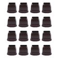 16 Pcs Brown Silicone Chair Leg Floor Protectors, Square Chair Leg Caps with Wrapped Felt, Fit: 0.55 Inch-0.75 Inch. 