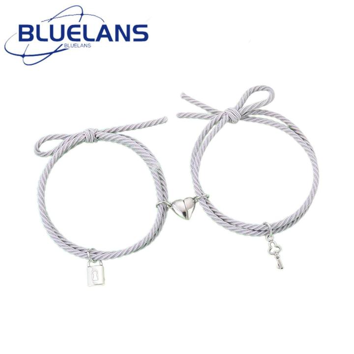Friendship Bracelet All-match Mountain Sea Key Lock Design Unisex Attraction Matching Bracelet