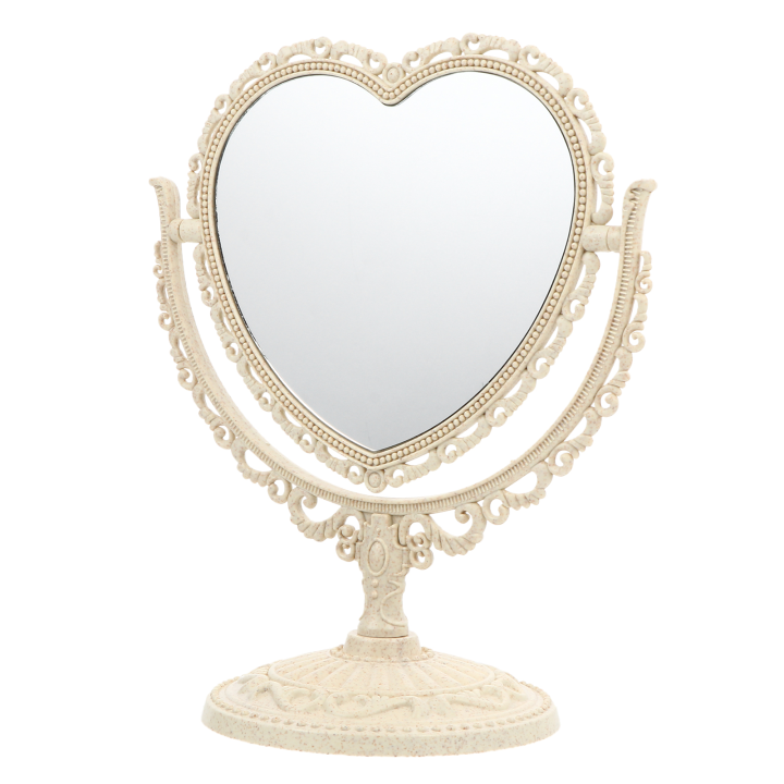 Retro Decor Heart Vintage Makeup Decorvanity Room Stand Tabletop Standing Shaped Desk Aesthetic Table Coquette Love Desktop