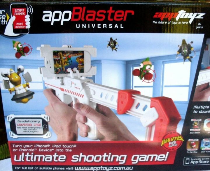 Brand New APP BLASTER Universal Shooting Game For Kids SMART PHONE Gaming Man Cave Australian Stock