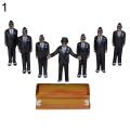 1/64 Ghana Funeral Coffin Dancing Pallbearer Team Model Action Figure Decoration. 