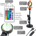 Remote Control RGB Sunset Lamp Projector 16 Colors Changing RGB | Mobile Photography Backgrounds Accessories Lighting Kit Wallpaper. 