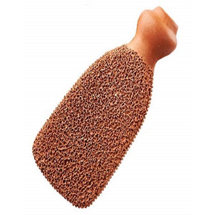 Pumice Stone, Clay stone, Jhanwa, Jhanwan2-Sided Premium Pumice Stone, Hand Made Foot Scrubber, Callus Remover for Feet, Foot File to Exfoliate Hard, Dry, Dead Skin on Heels & Feet, Clay Stone Foot Scrubber