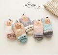 1Pairs Ladies Women Winter Warm Thick Soft Fluffy Bed Socks Lounge Slipper Coral Velvet Fleece Socks Mid Tube Floor Sleep Sock. 