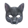 Cat Mask Halloween Half Face Lifelike Cat Mask Party Playing Costume Props Animal Party Mask Unisex. 
